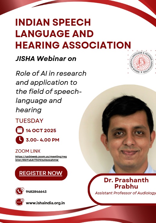 Role of AI in research and application to the field of speech- language and hearing